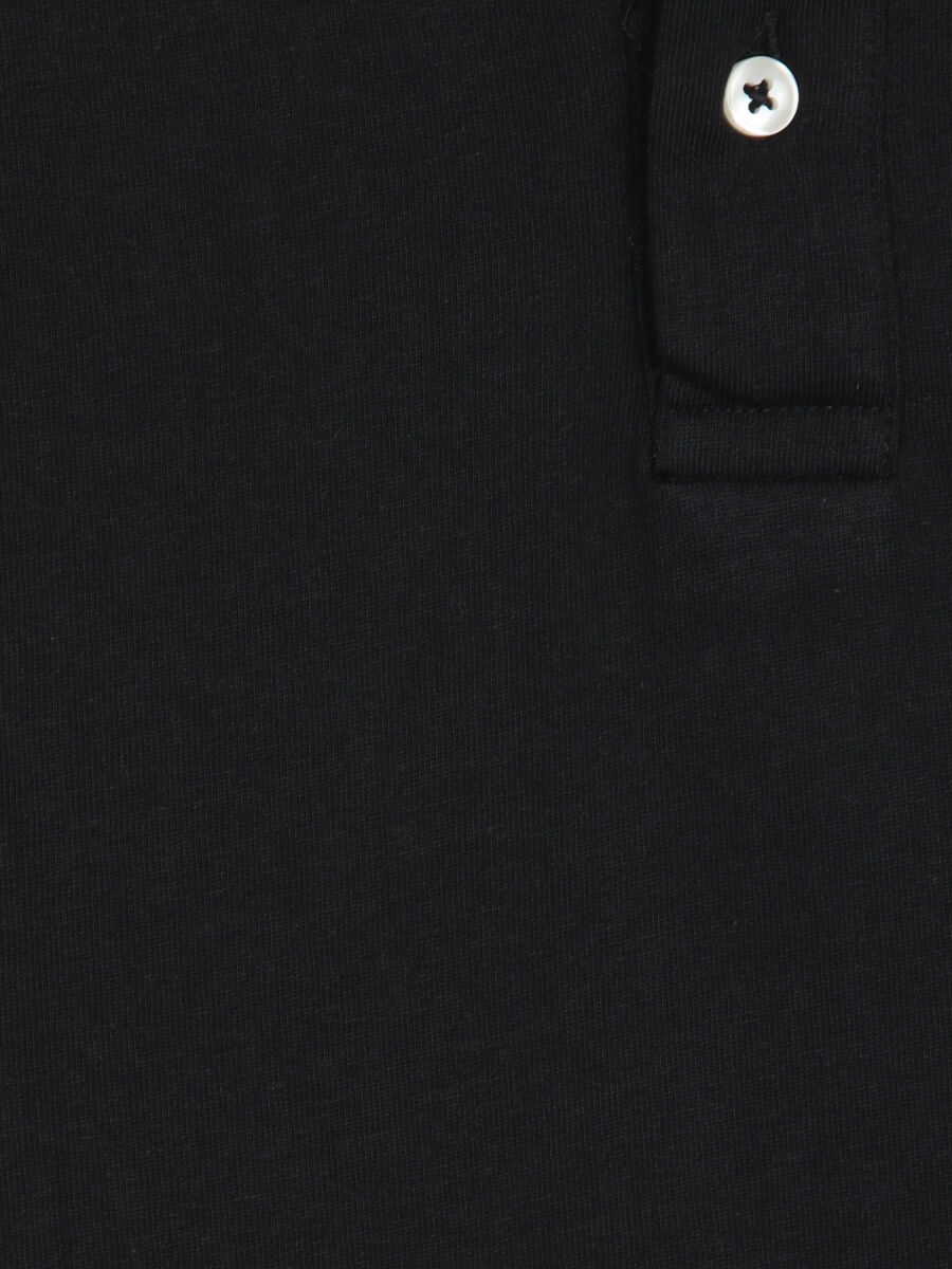Siyah Düz Pamuk Karışımlı T-Shirt - 9