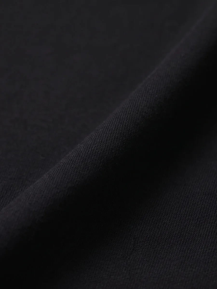 Siyah Düz Polo Yaka %100 Pamuk T-Shirt - 10