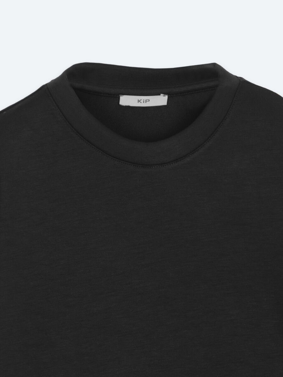 Siyah Düz Sweatshırt - 8