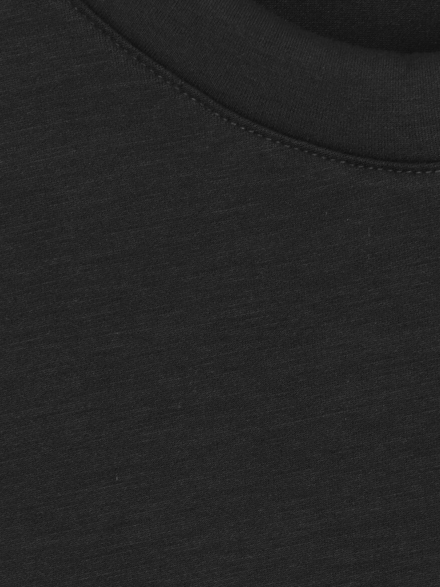 Siyah Düz Sweatshırt - 10