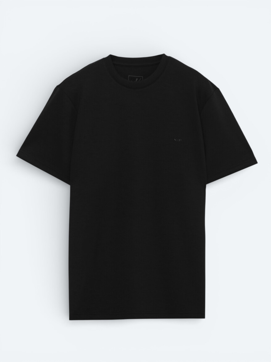 Siyah Düz T-Shirt - 5