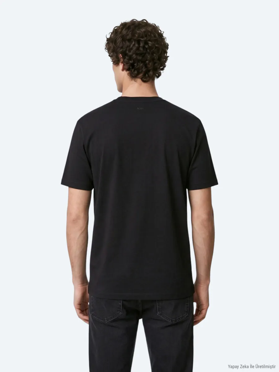 Siyah Düz T-Shirt - 6