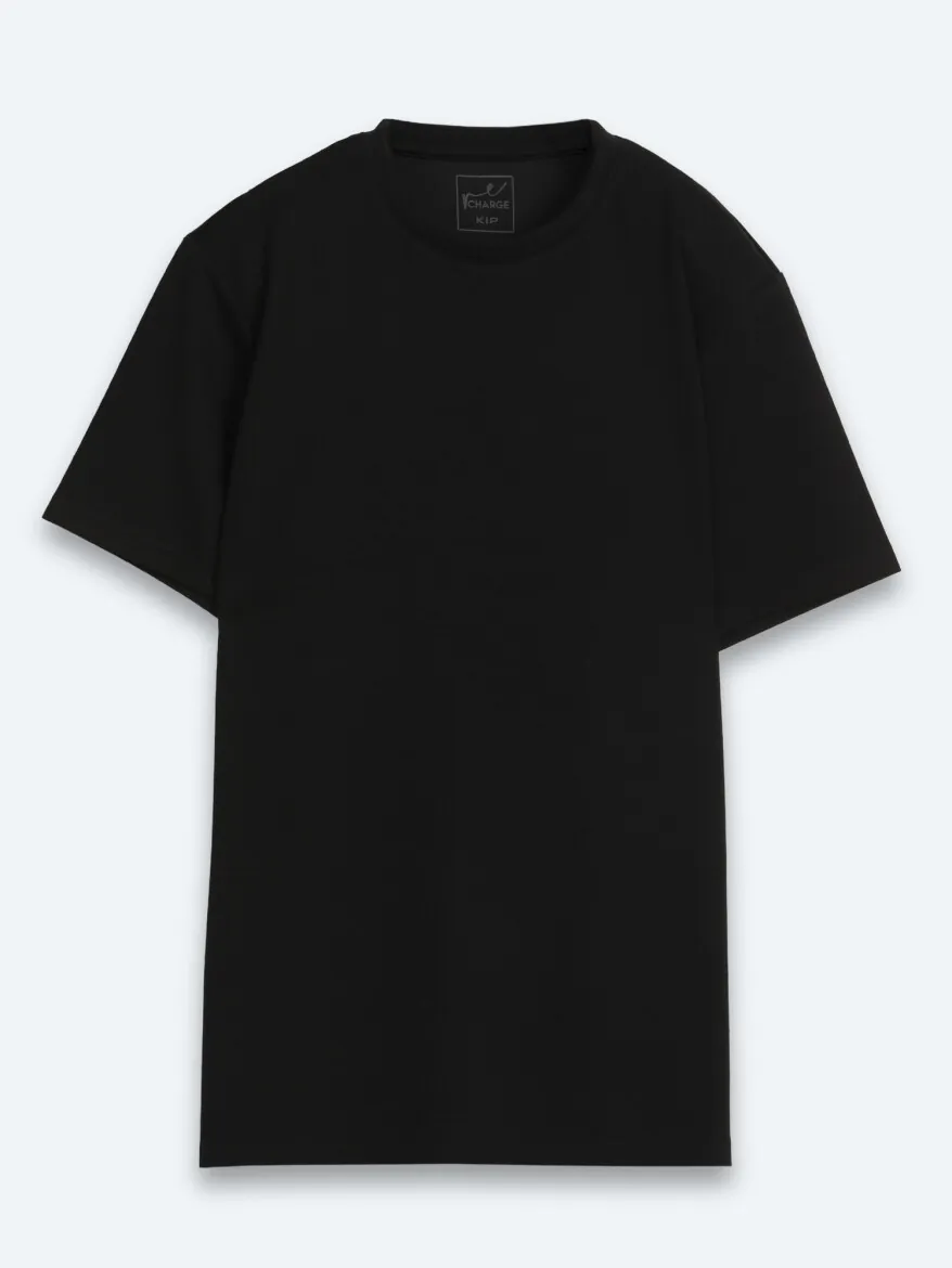Siyah Düz T-Shirt - 7