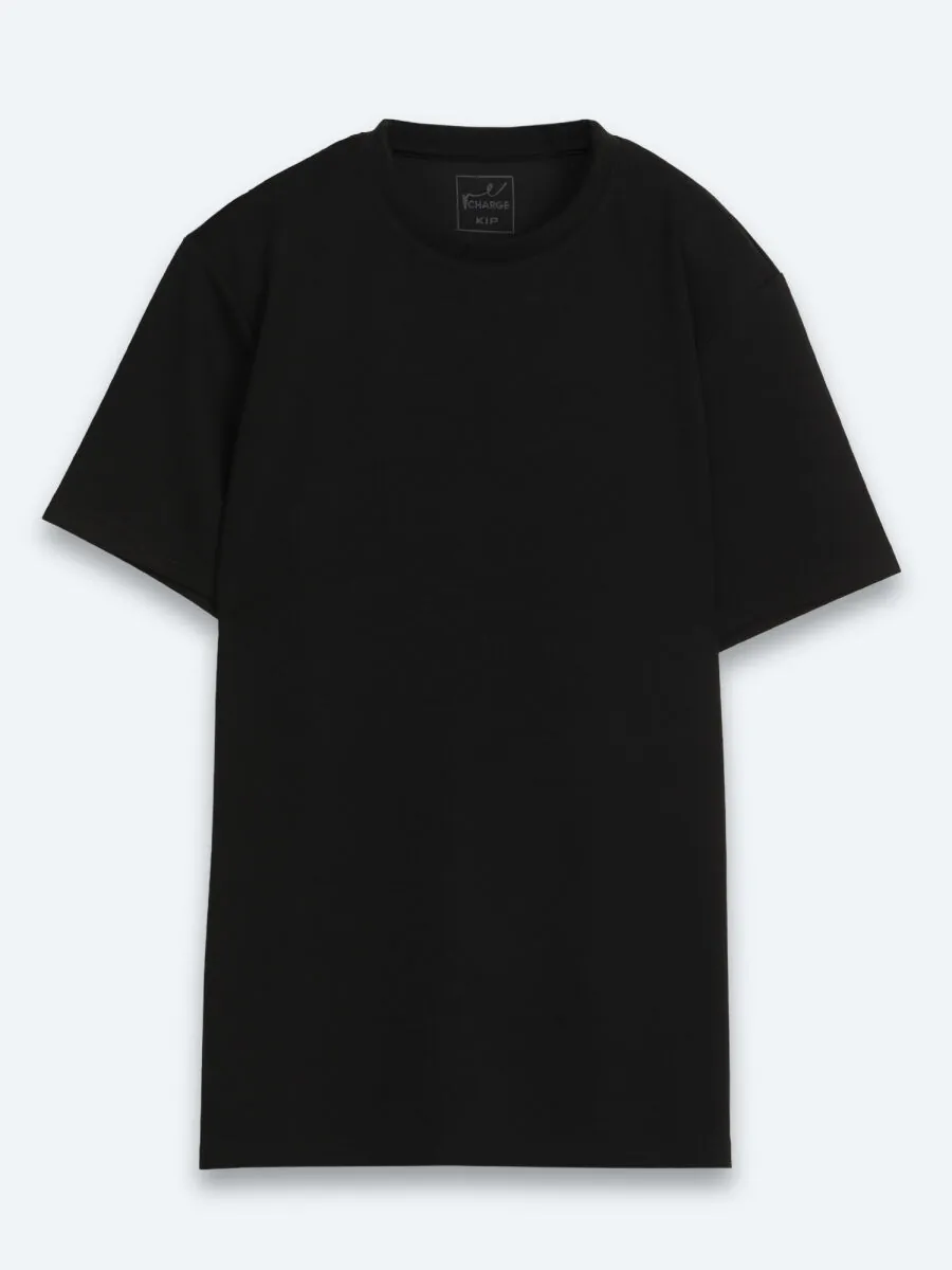 Siyah Düz T-Shirt - 7