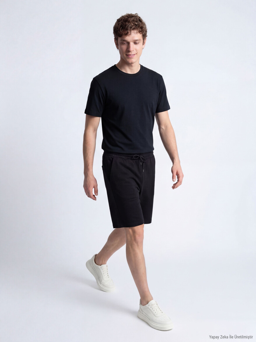 Siyah Düz T-Shirt 