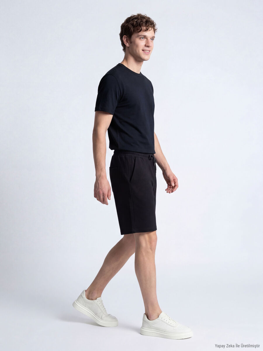 Siyah Düz T-Shirt - 3