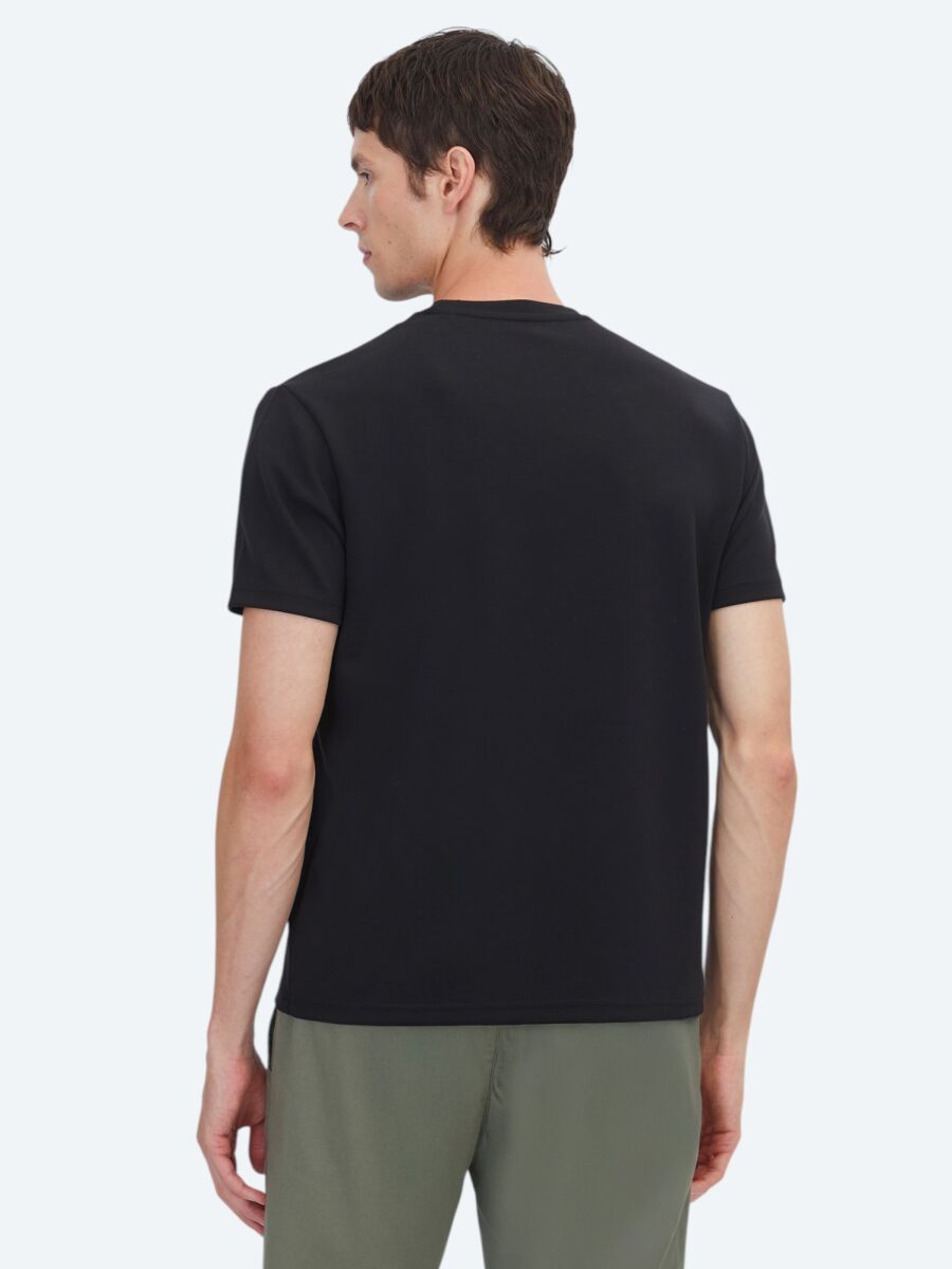 Siyah Düz T-Shirt - 4
