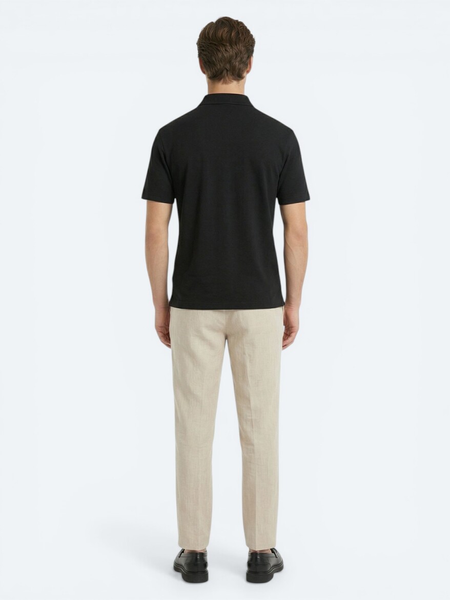 Siyah Düz T-Shirt - 5