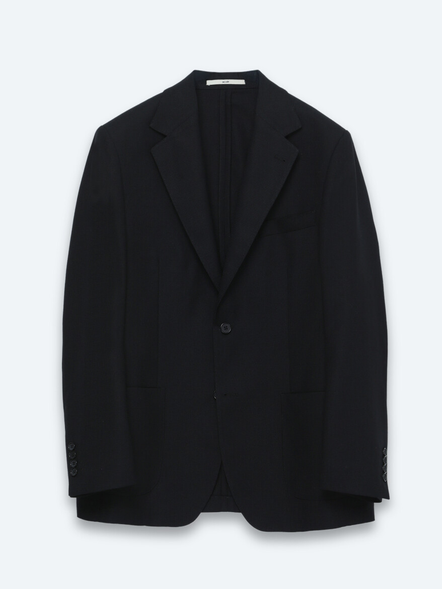 Siyah Mikro Modern Fit %100 Yün Ceket - 4