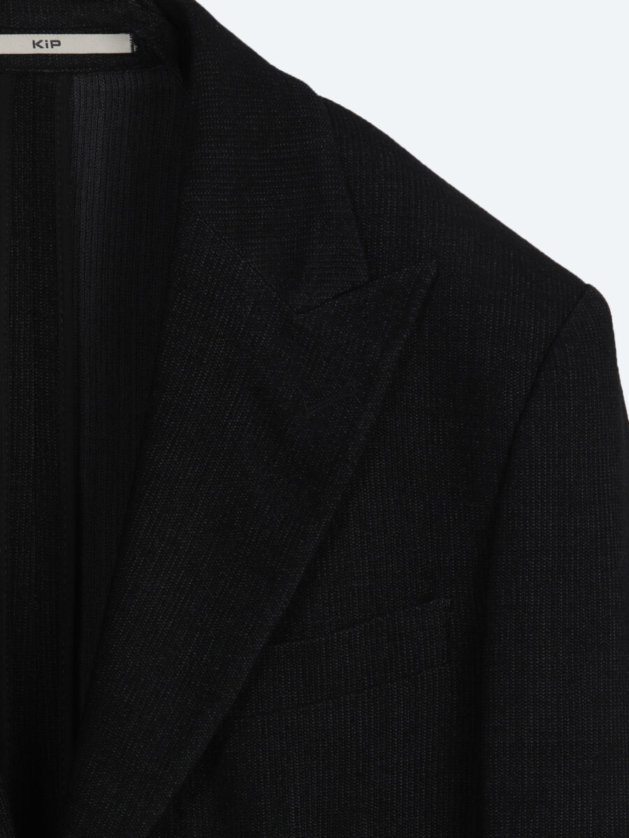 Siyah Mikro Modern Fit Yün Karışımlı Ceket - 7