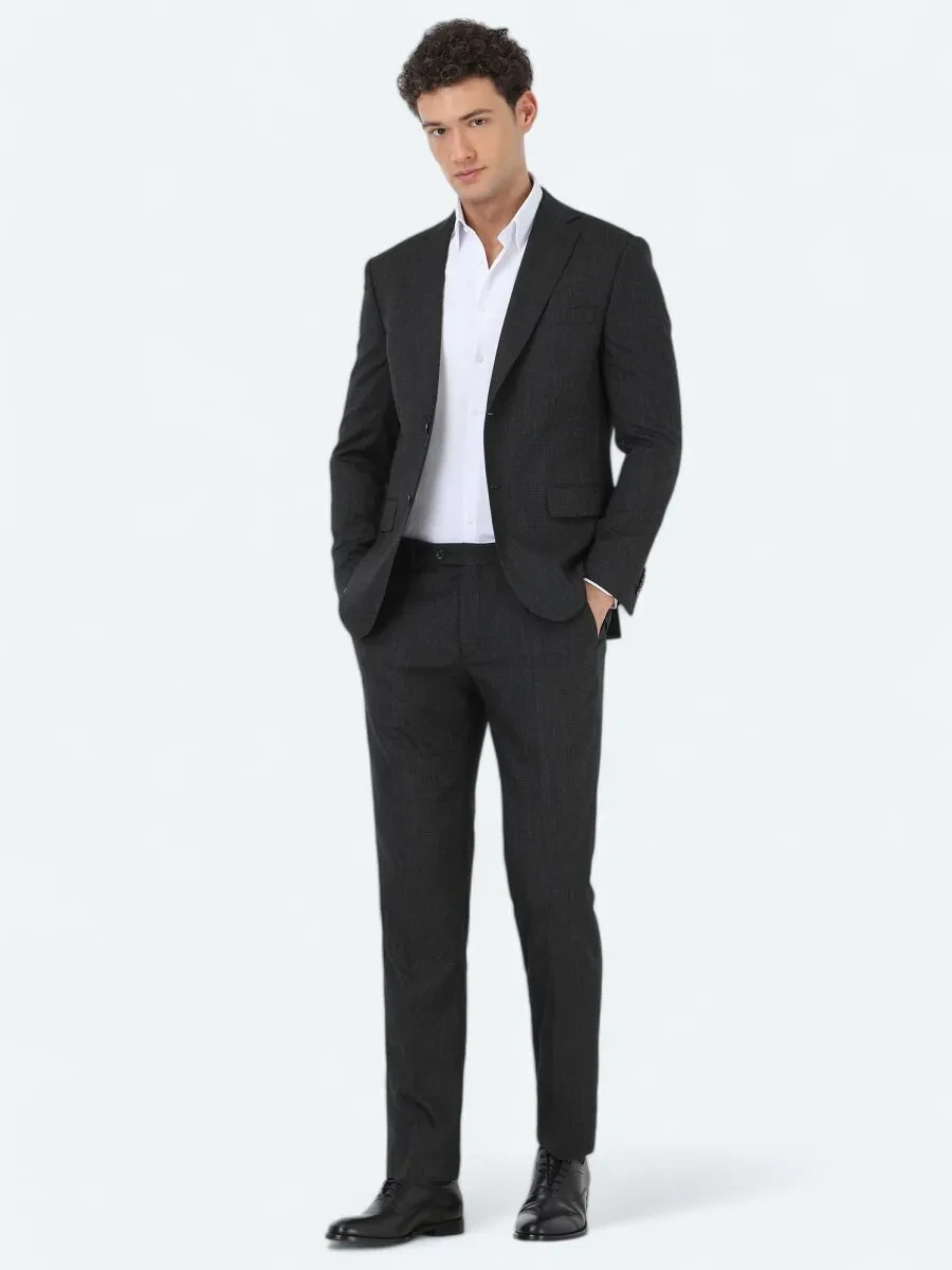 Siyah Modern Fit Takım Elbise - 2