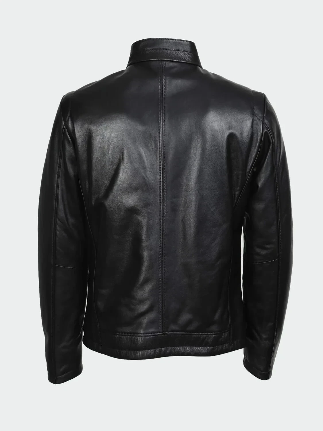 Siyah Regular Fit Casual Deri Deri Mont - 7