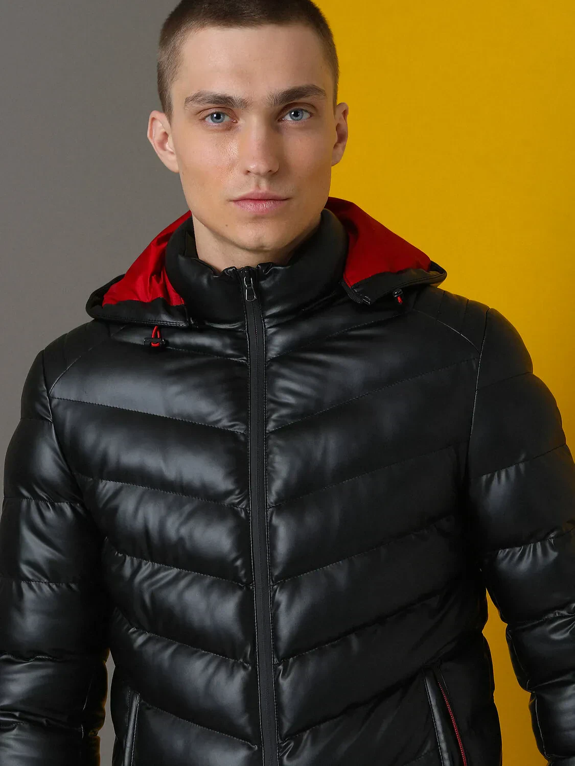Siyah Regular Fit Casual Dokuma Mont - 4