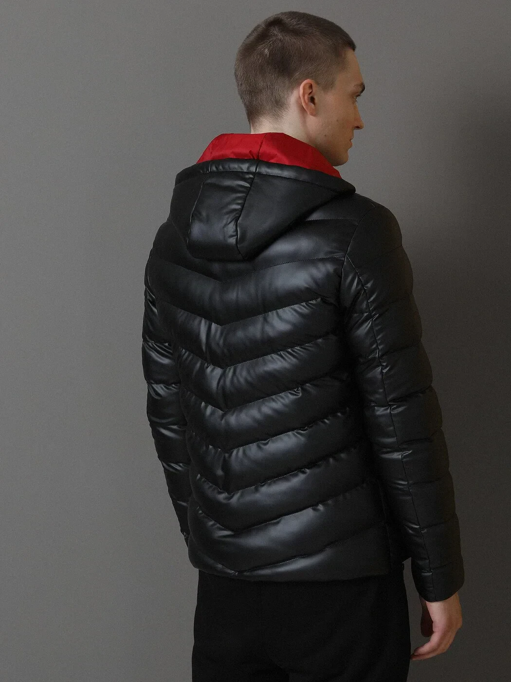 Siyah Regular Fit Casual Dokuma Mont - 5
