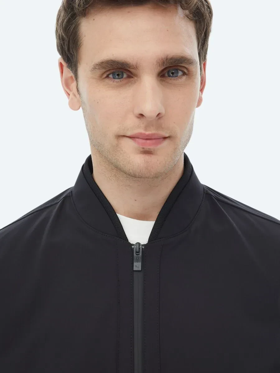 Siyah Regular Fit Casual Dokuma Mont - 7