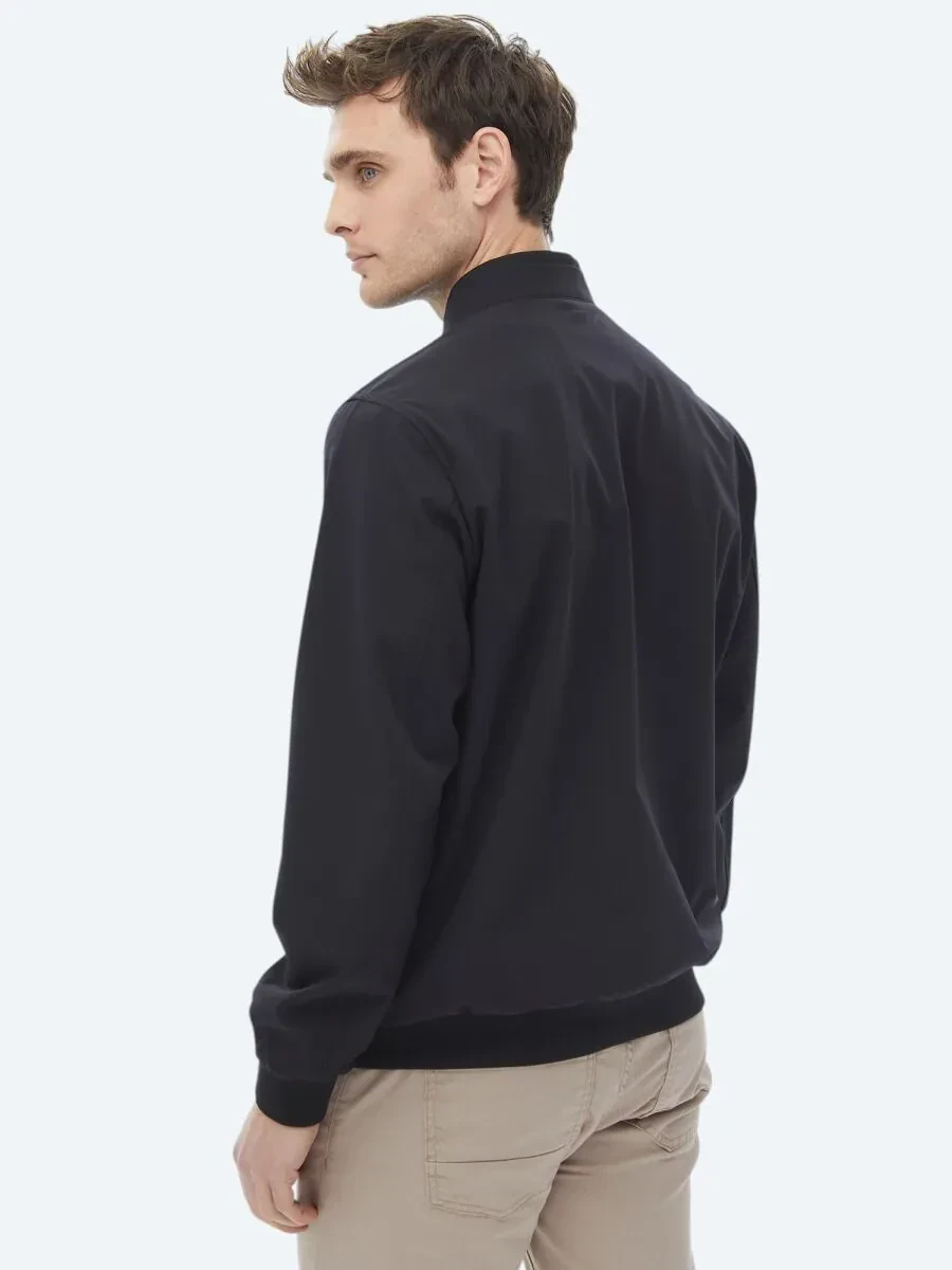 Siyah Regular Fit Casual Dokuma Mont - 9