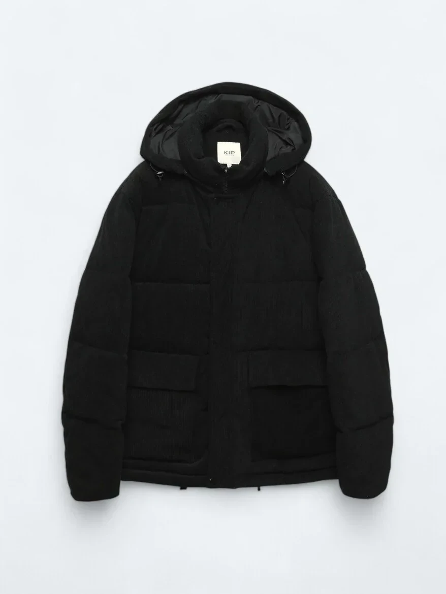 Siyah Regular Fit Casual Dokuma Mont - 11