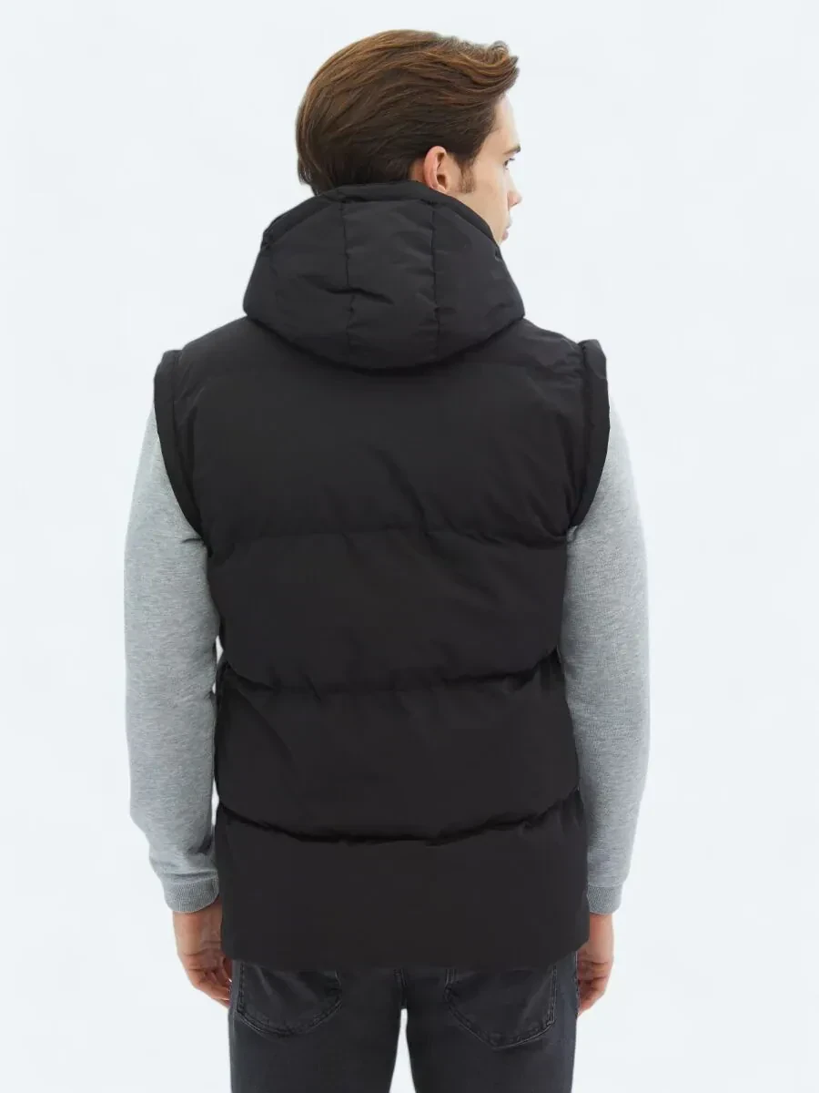 Siyah Regular Fit Casual Dokuma Mont - 10