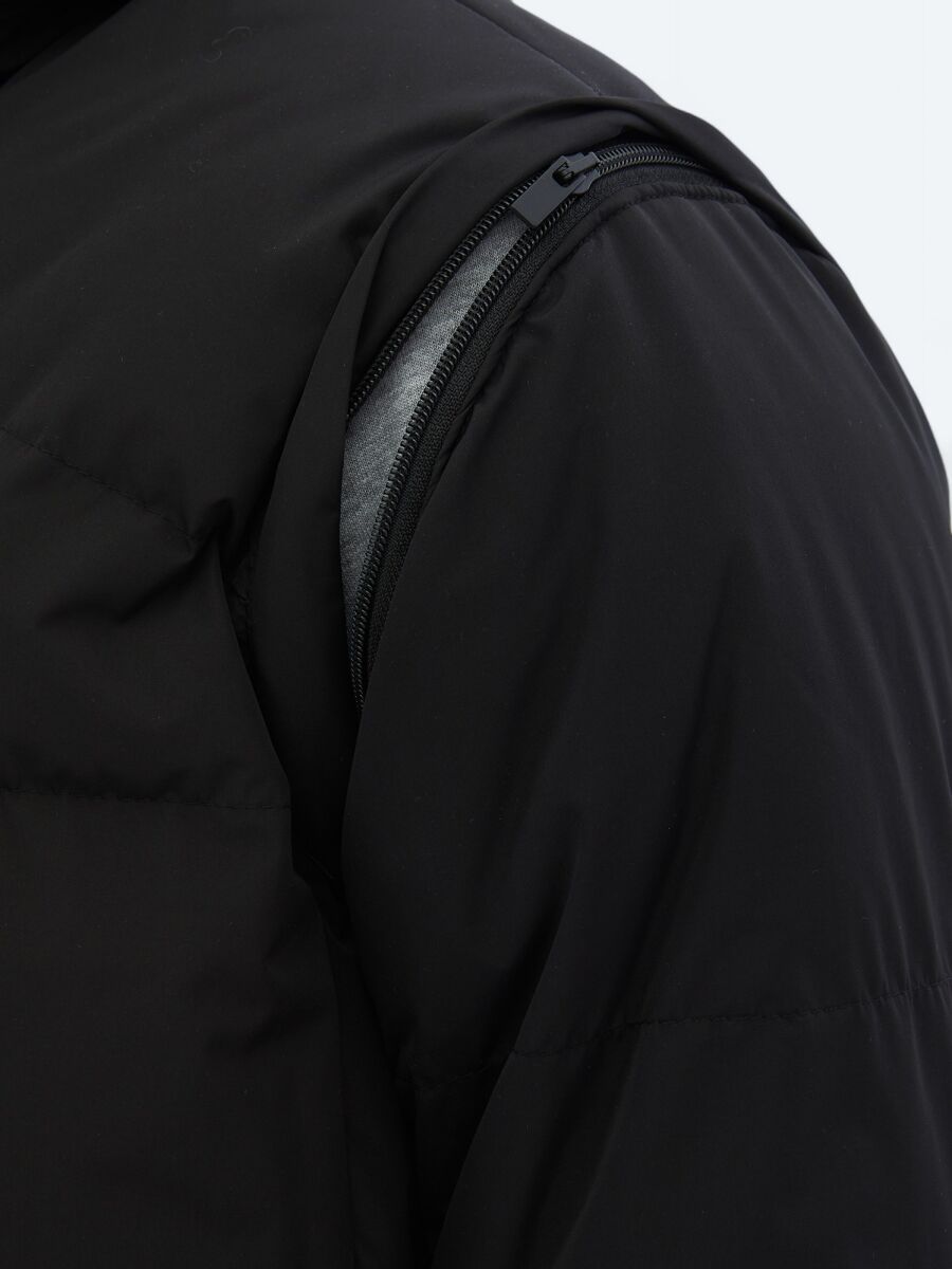 Siyah Regular Fit Casual Dokuma Mont - 7