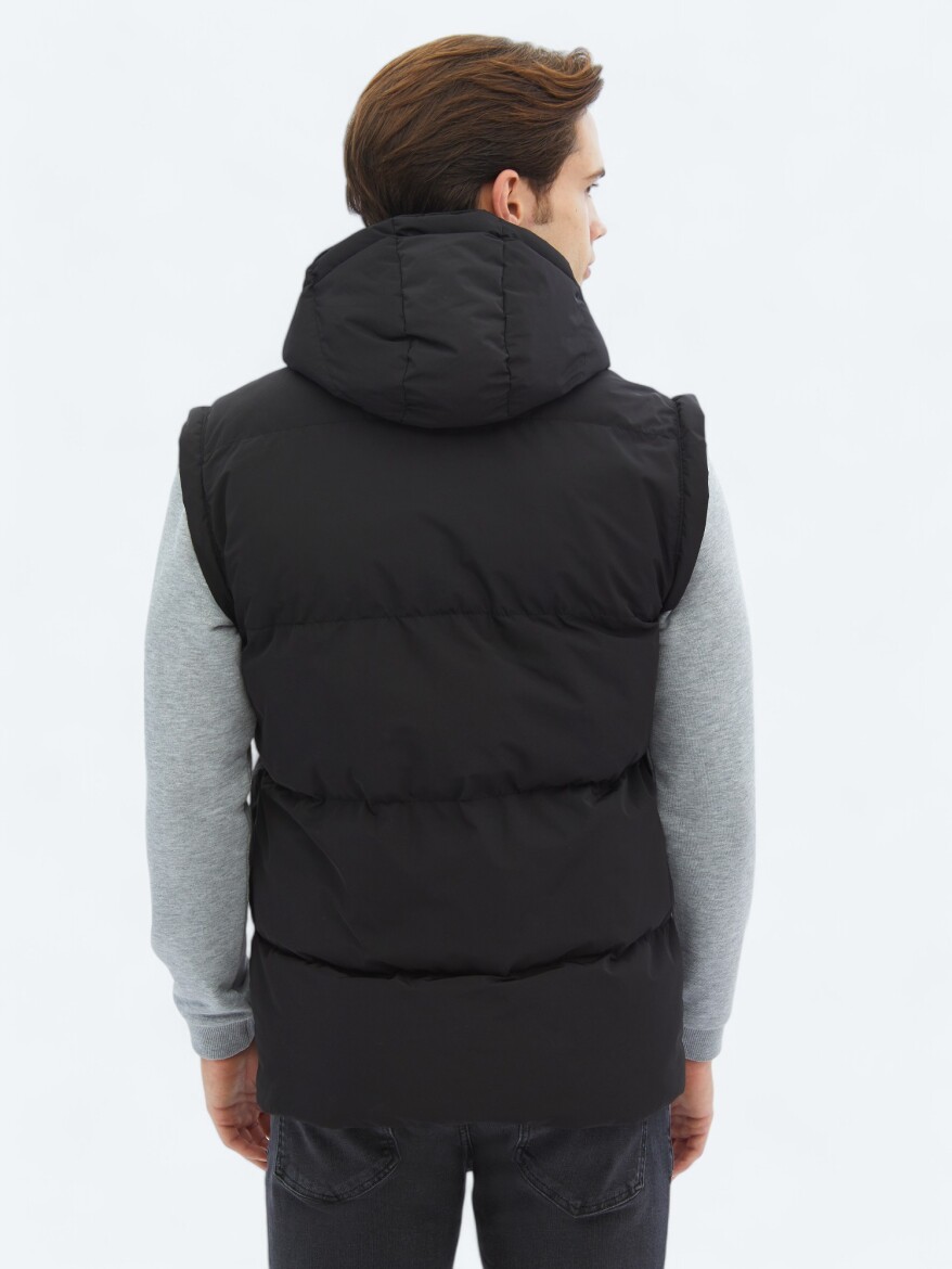 Siyah Regular Fit Casual Dokuma Mont - 10