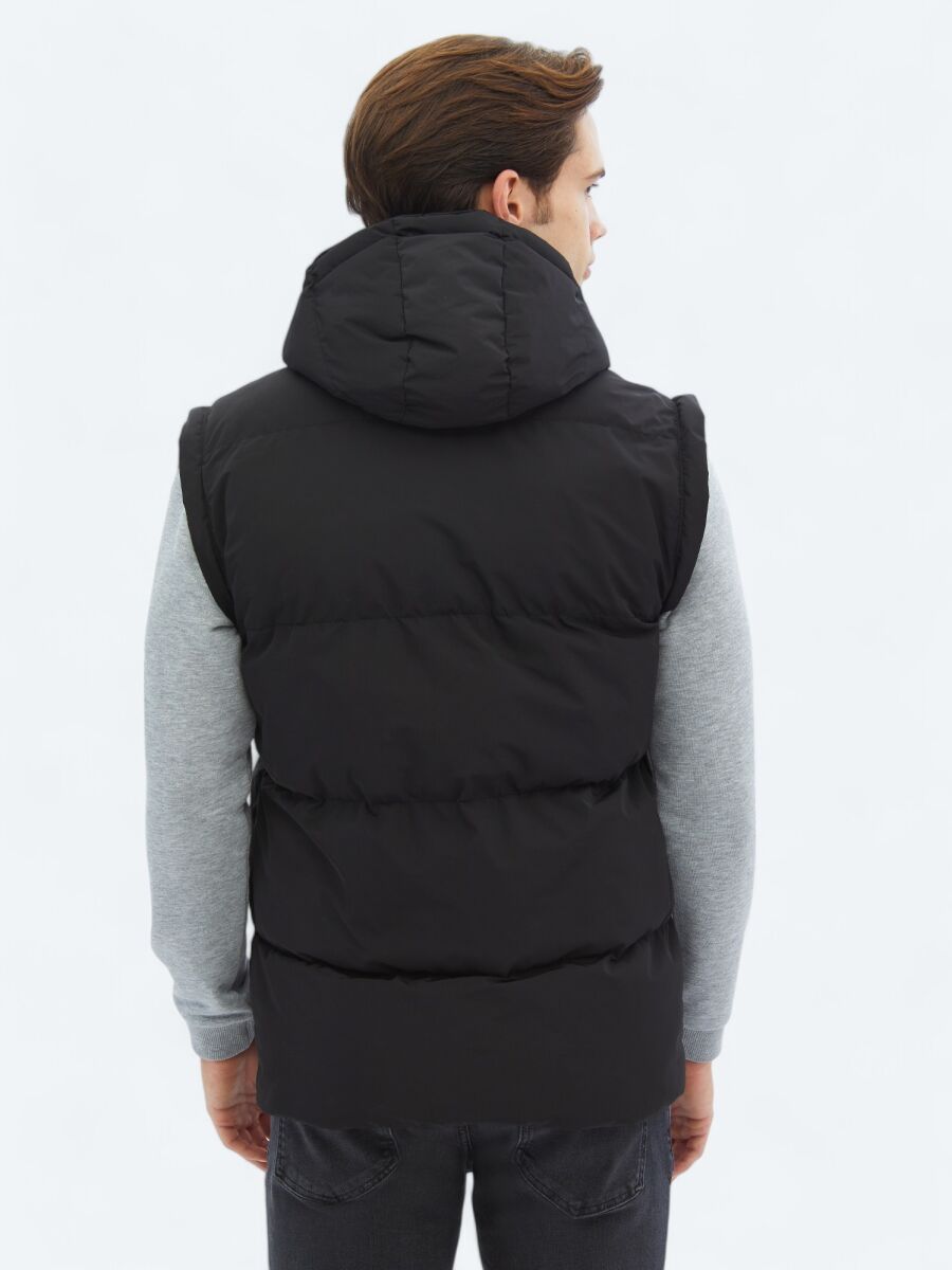 Siyah Regular Fit Casual Dokuma Mont - 10