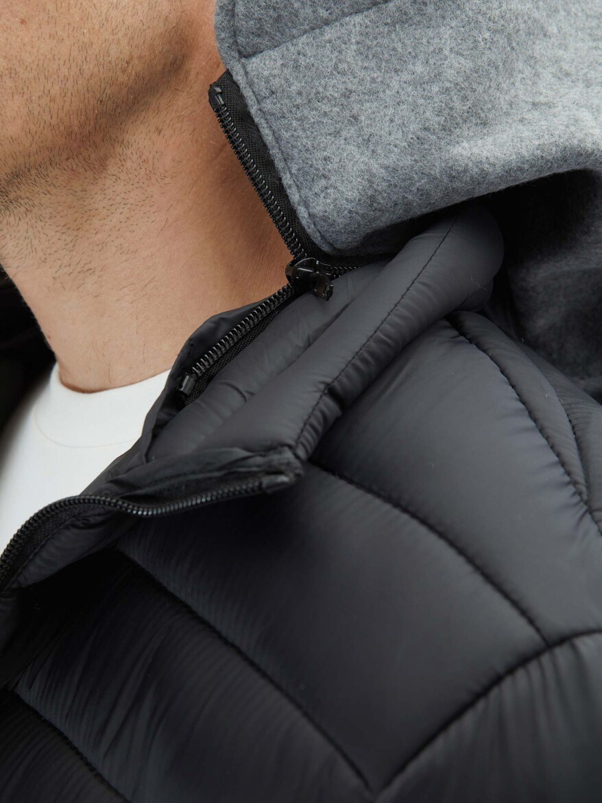 Siyah Regular Fit Casual Dokuma Mont - 5