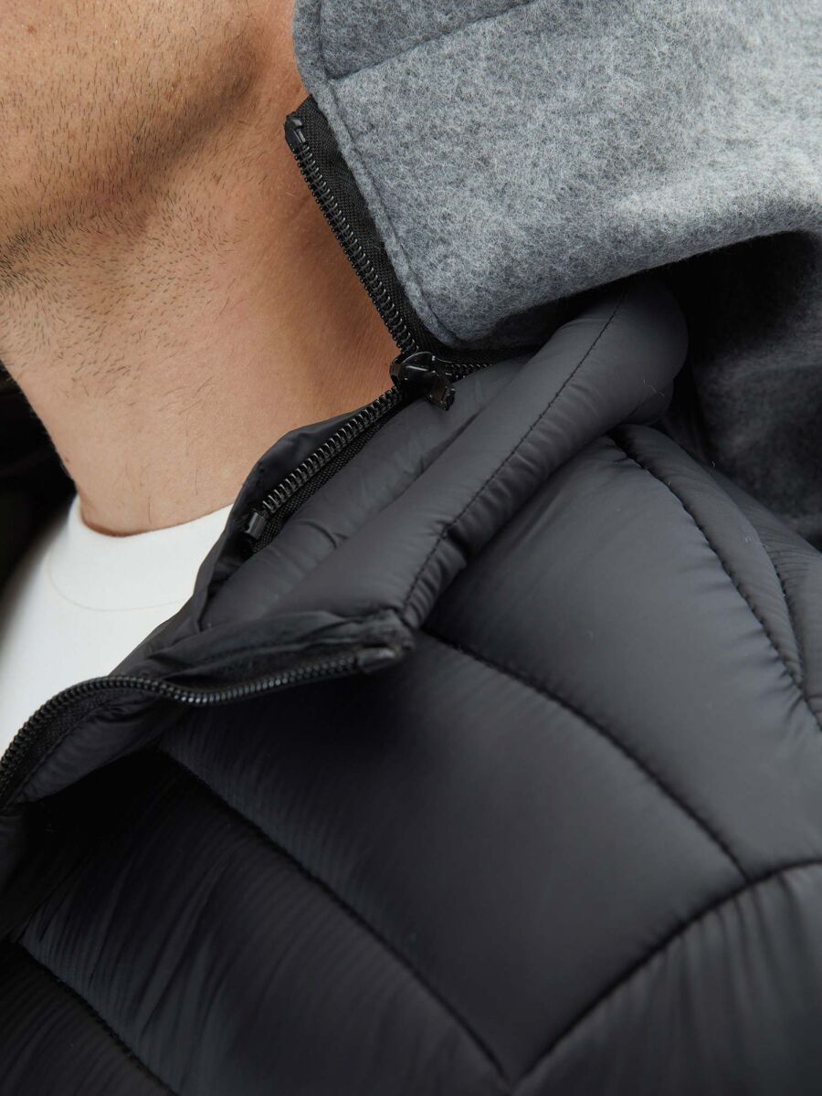 Siyah Regular Fit Casual Dokuma Mont - 5