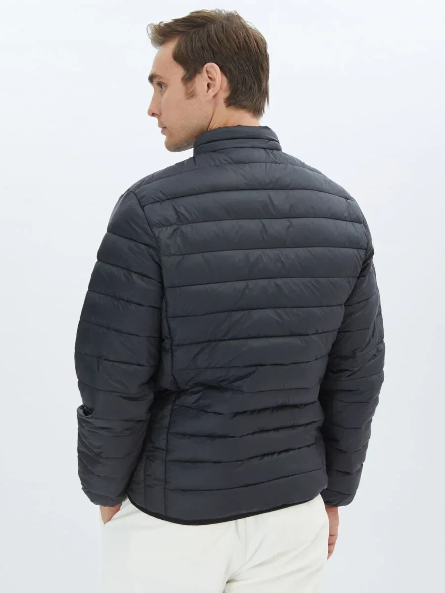 Siyah Regular Fit Casual Dokuma Mont - 6