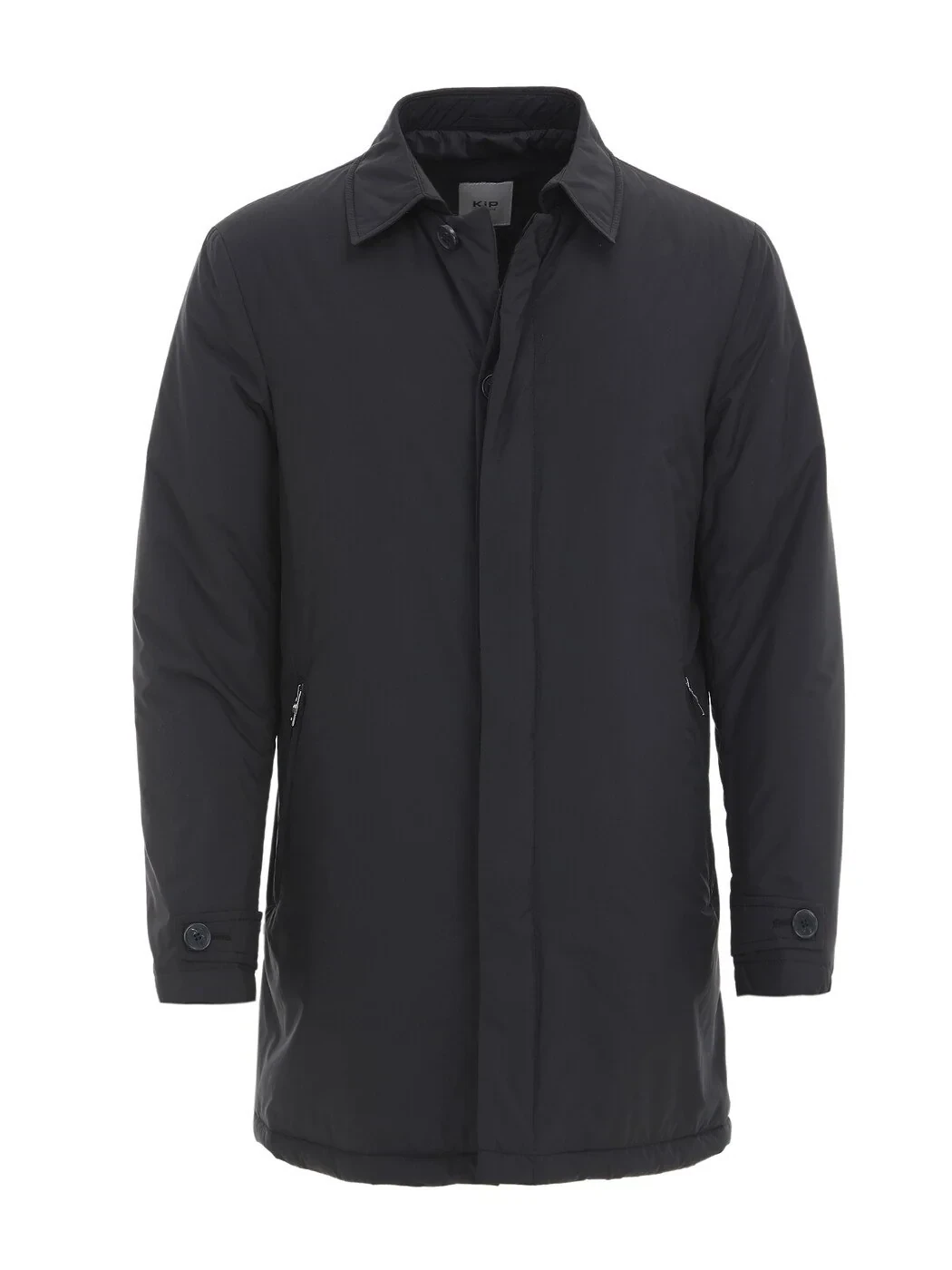 Siyah Regular Fit Casual Dokuma Pardesü - 6
