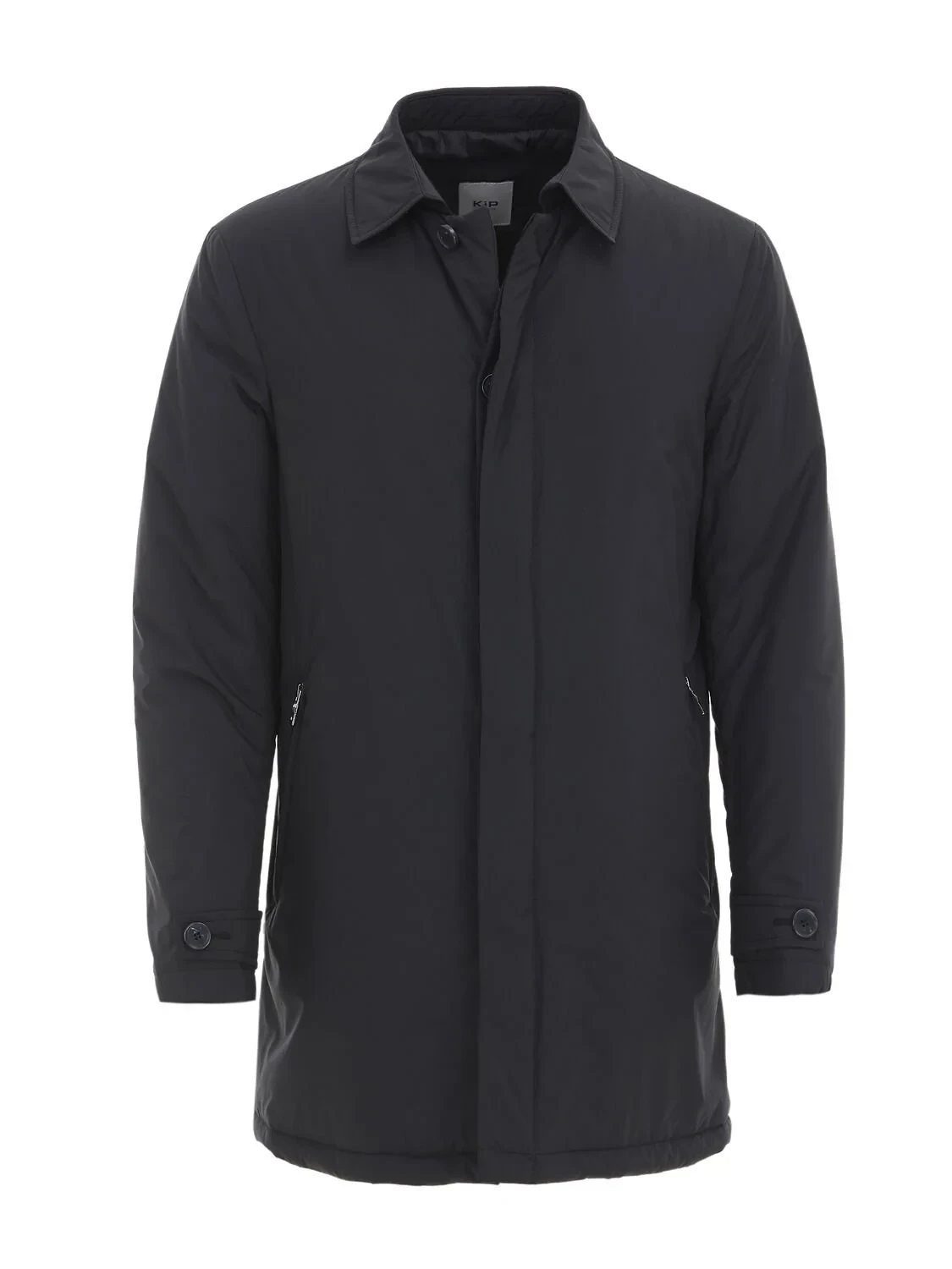 Siyah Regular Fit Casual Dokuma Pardesü - 6