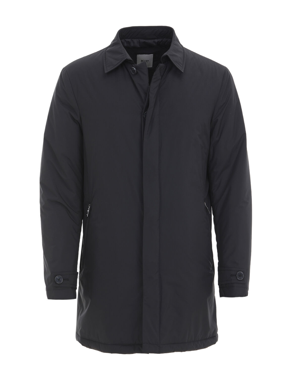 Siyah Regular Fit Casual Dokuma Pardösü - 6