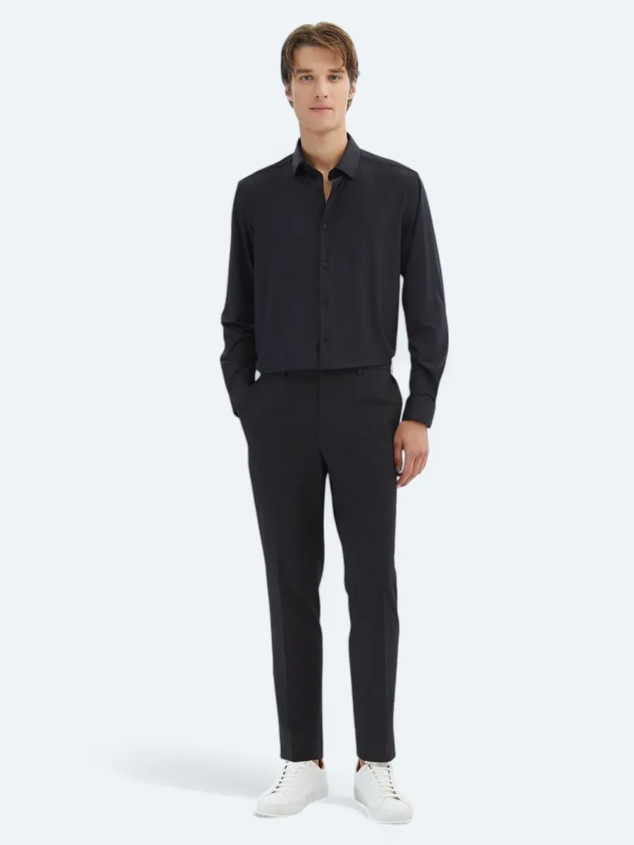 Siyah Regular Fit Casual Gömlek - 2