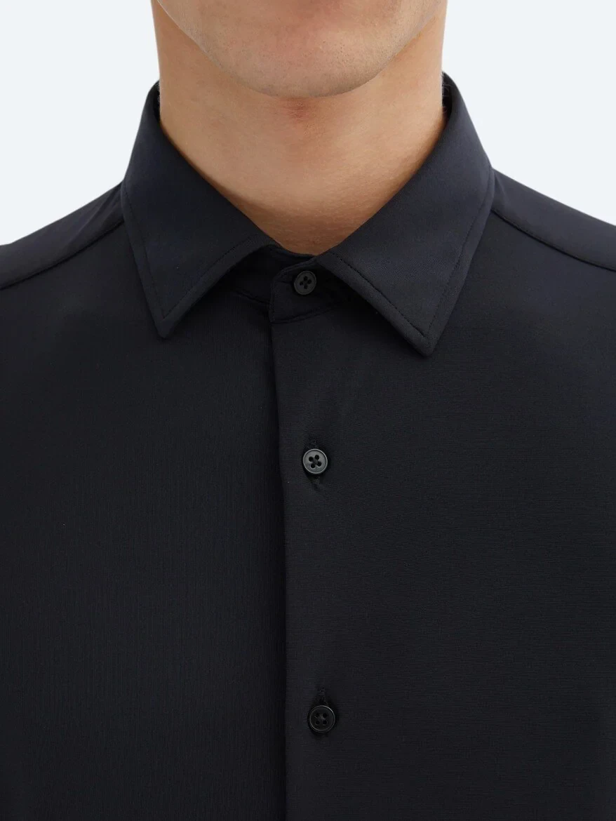 Siyah Regular Fit Casual Gömlek - 5