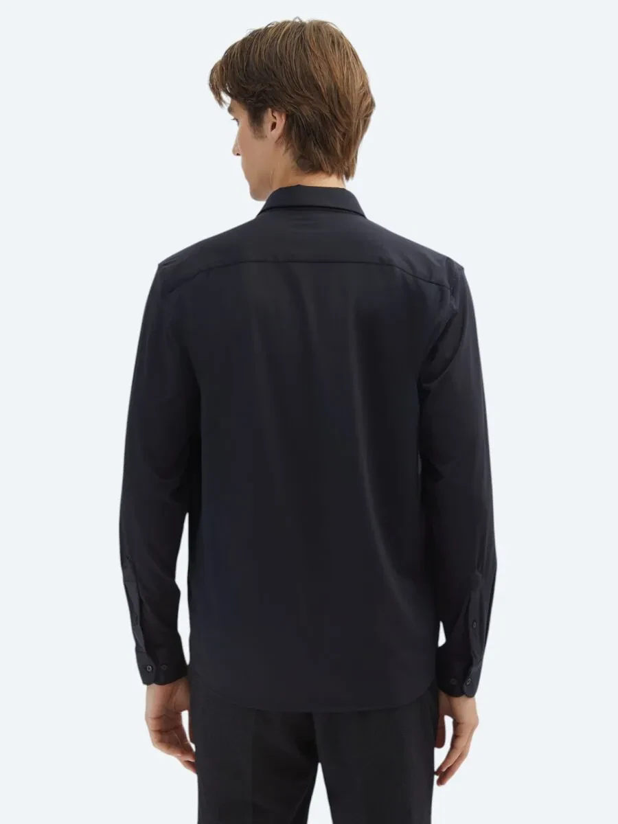 Siyah Regular Fit Casual Gömlek - 8