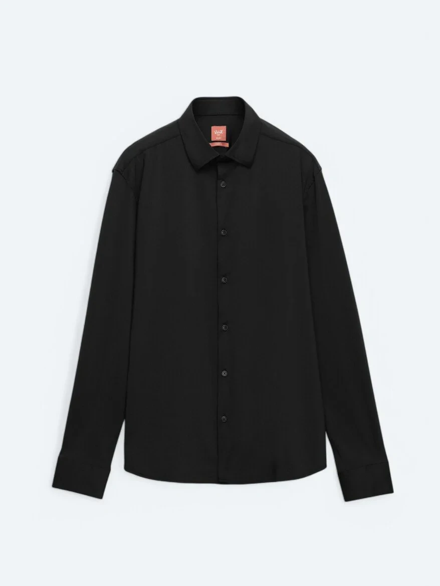 Siyah Regular Fit Casual Gömlek - 9