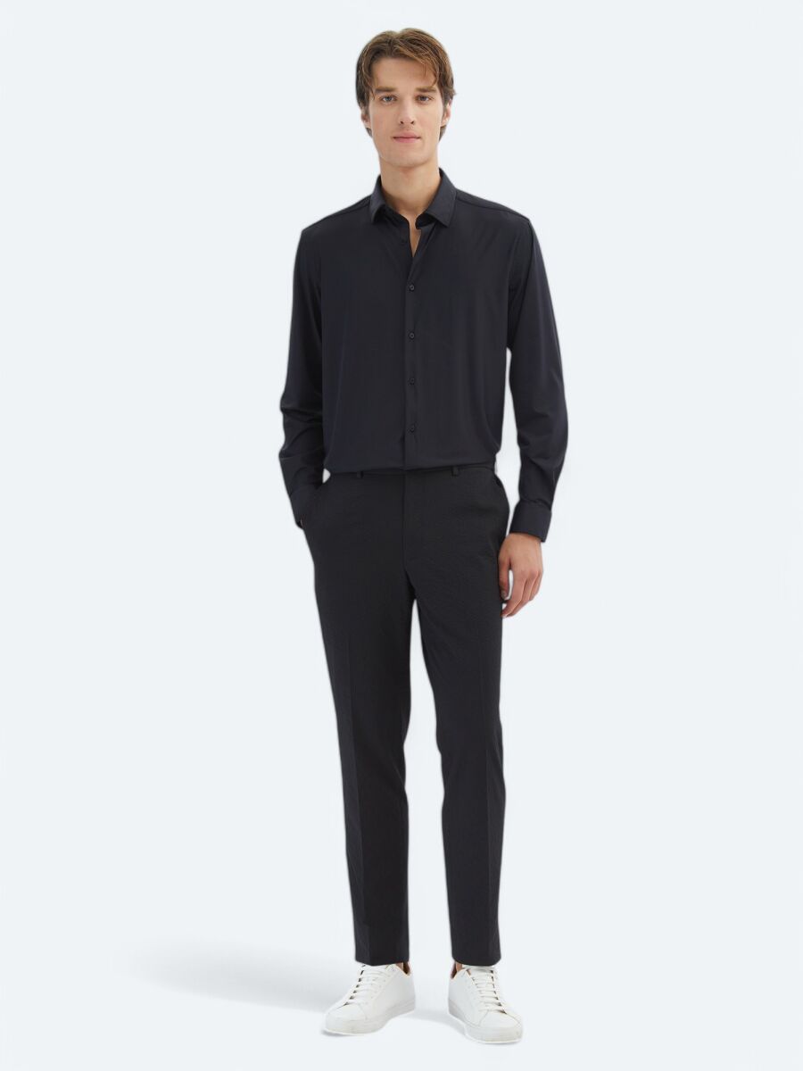 Siyah Regular Fit Casual Gömlek - 2