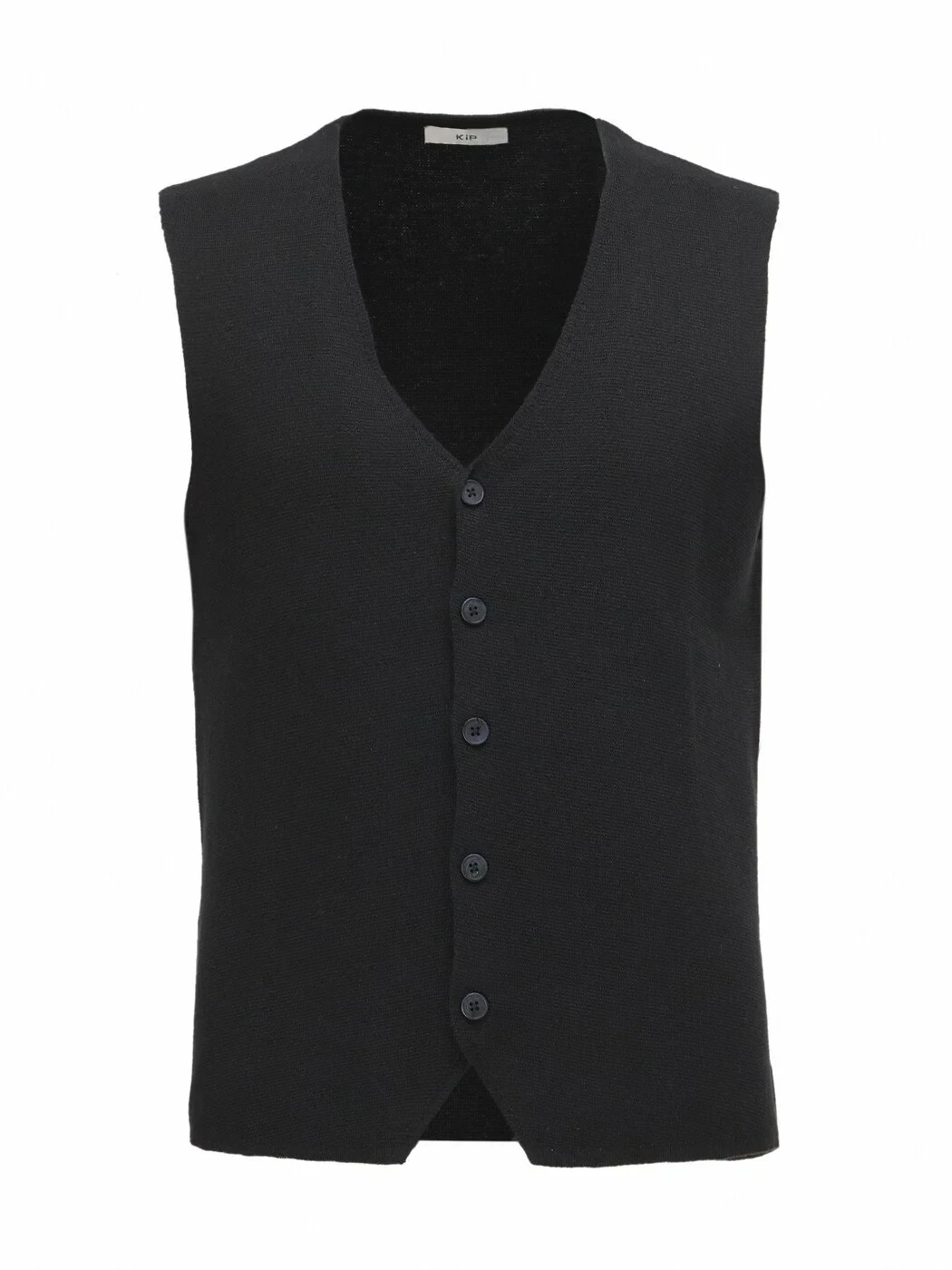 Siyah Regular Fit Casual Örme Triko Yelek - 5