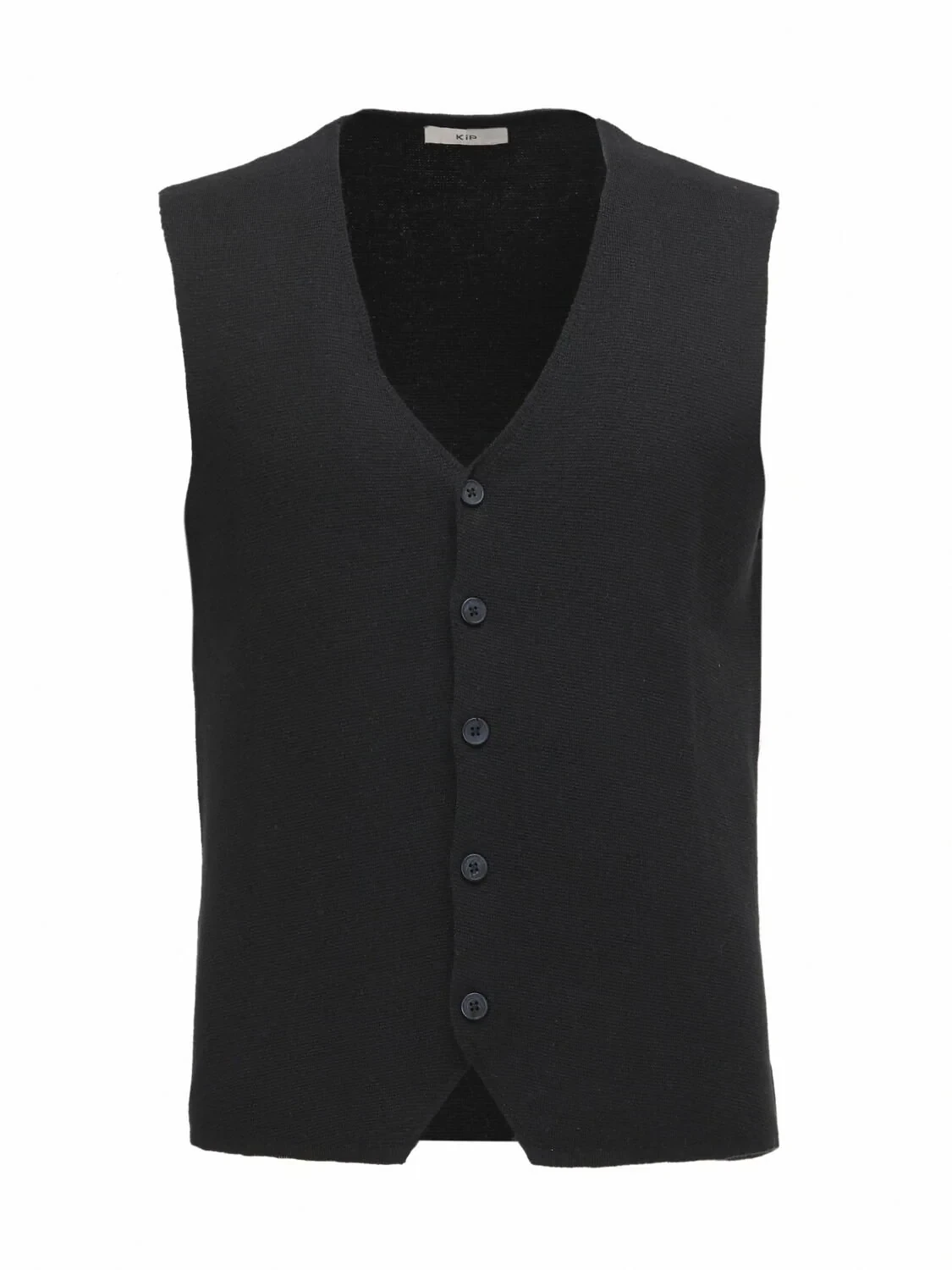 Siyah Regular Fit Casual Örme Triko Yelek - 5
