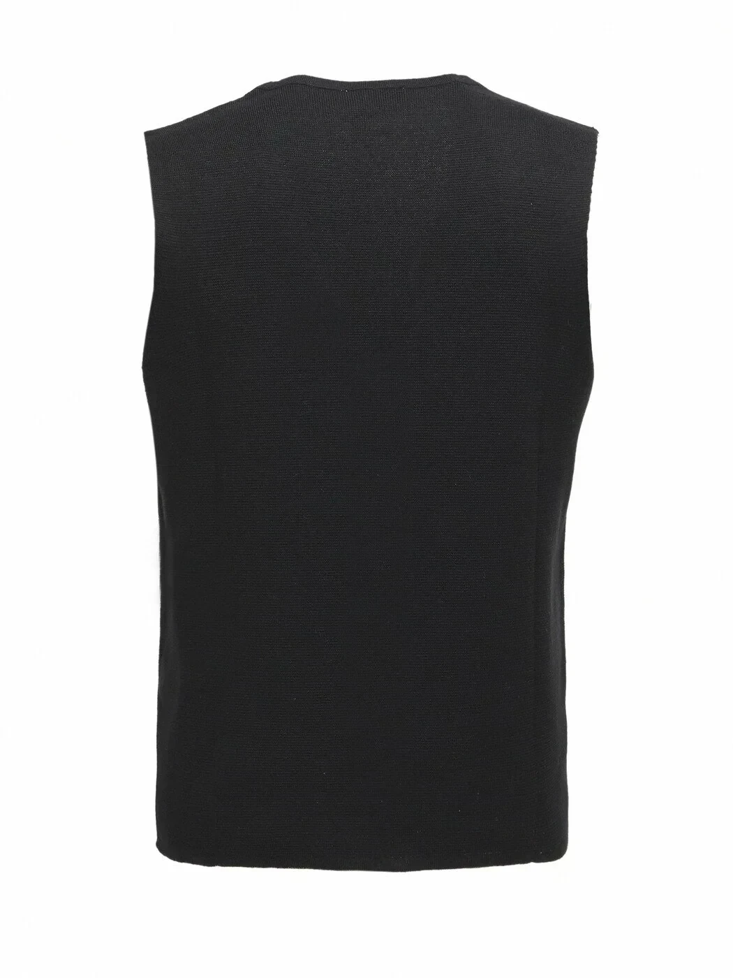 Siyah Regular Fit Casual Örme Triko Yelek - 6