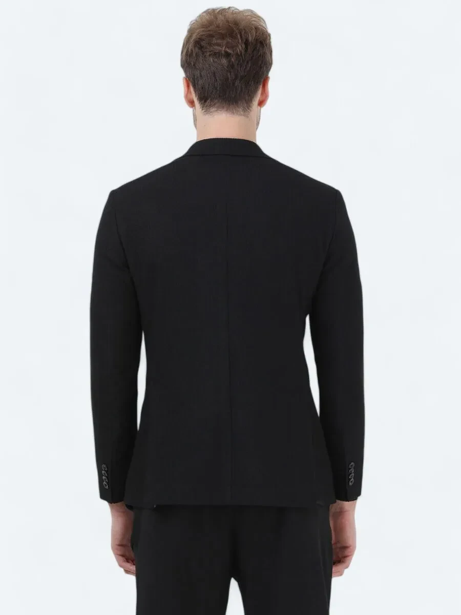 Siyah Regular Fit Ceket - 6