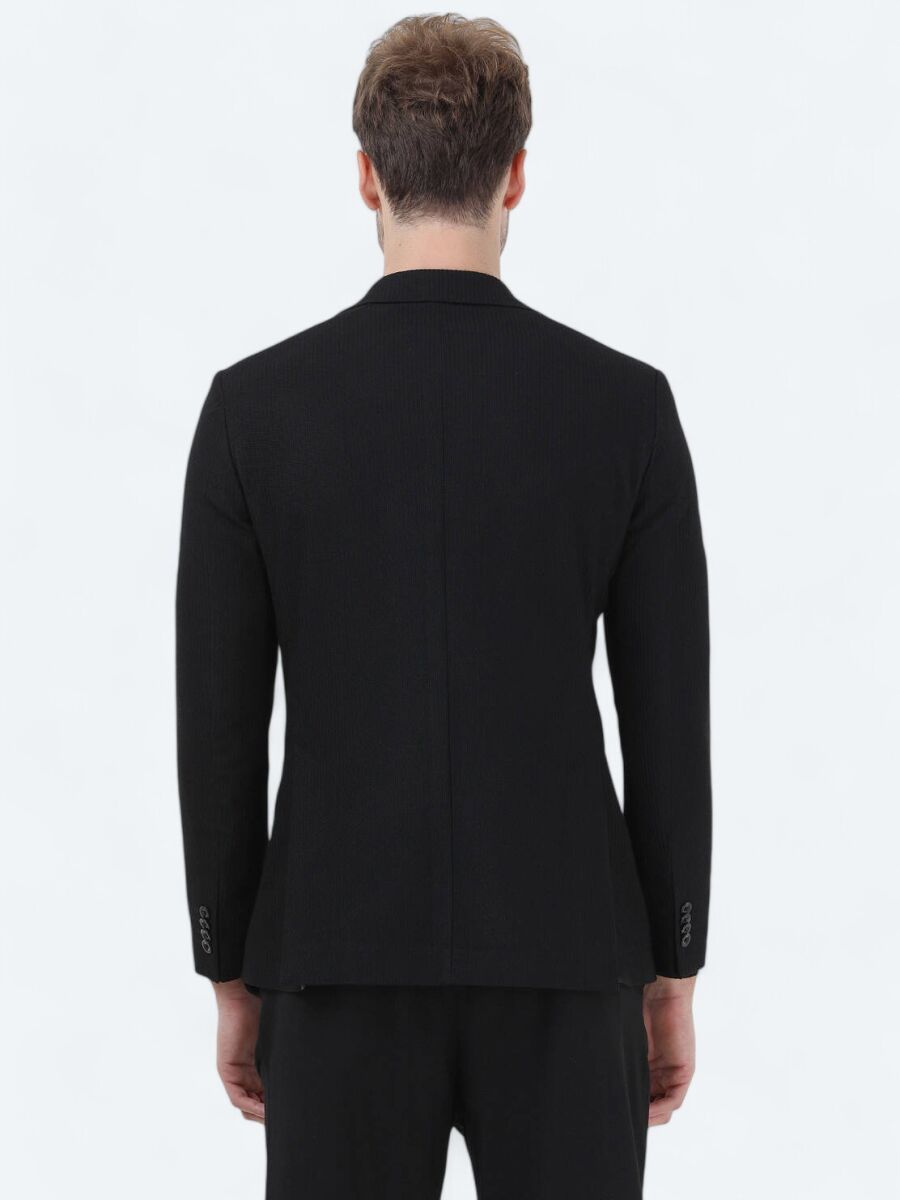Siyah Regular Fit Ceket - 6