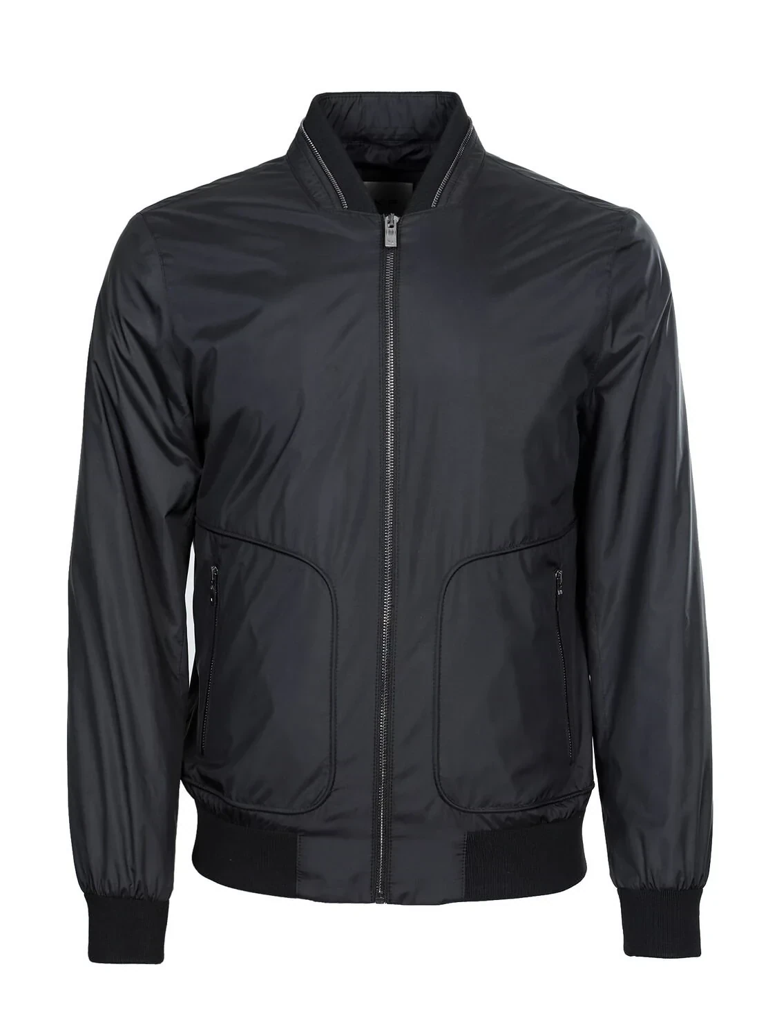 Siyah Regular Fit Dik Yaka Casual Dokuma Mont - 7