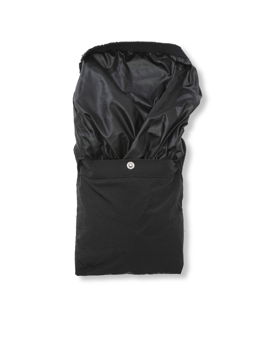 Siyah Regular Fit Dik Yaka Casual Dokuma Mont - 9