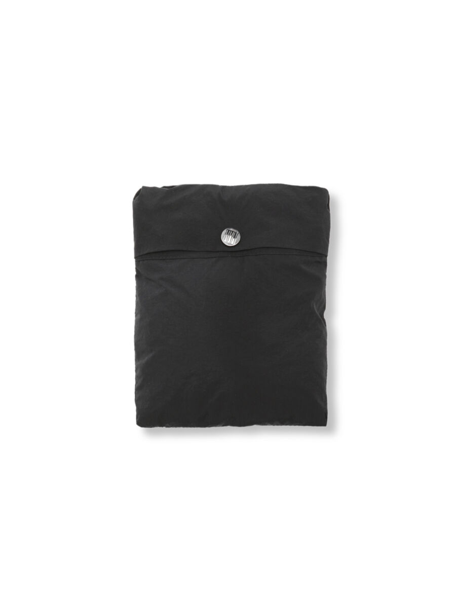 Siyah Regular Fit Dik Yaka Casual Dokuma Mont - 11