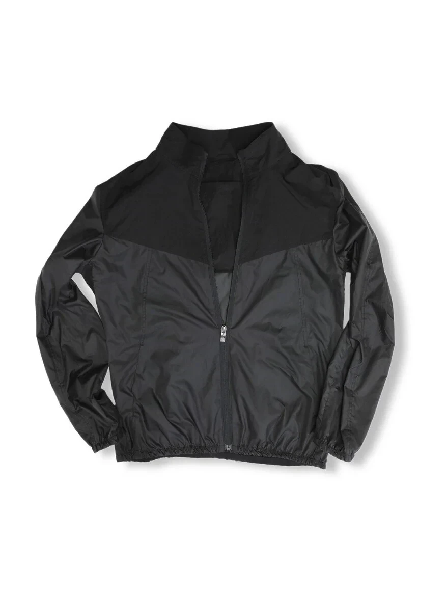 Siyah Regular Fit Dik Yaka Casual Dokuma Mont - 7
