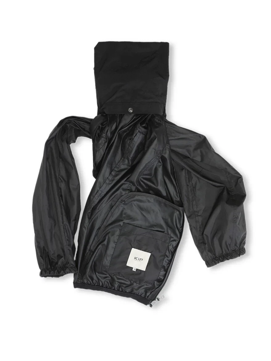 Siyah Regular Fit Dik Yaka Casual Dokuma Mont - 10