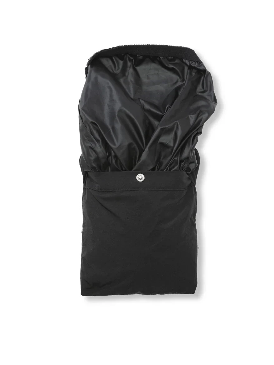 Siyah Regular Fit Dik Yaka Casual Dokuma Mont - 11