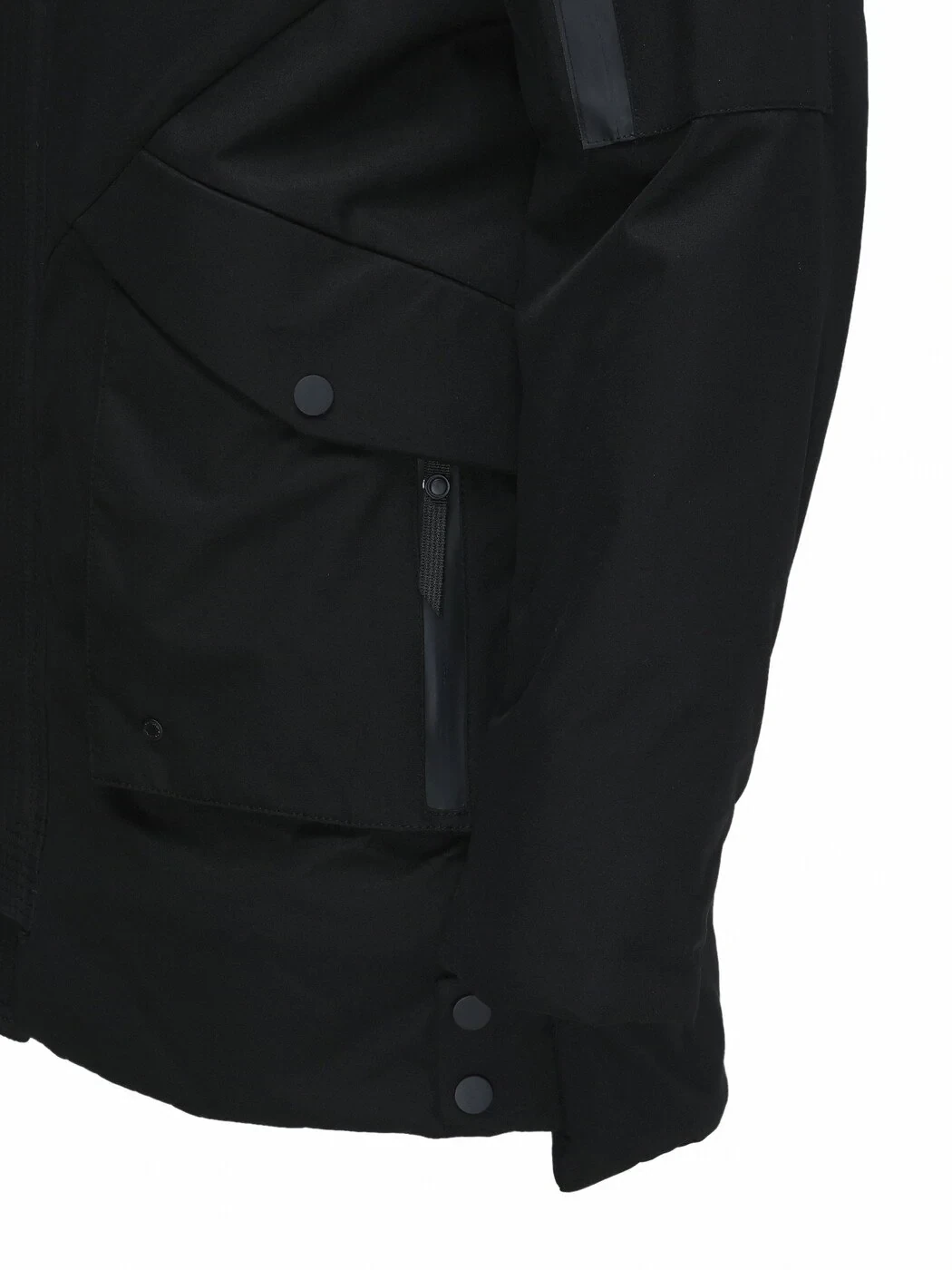 Siyah Regular Fit Kapüşonlu Casual Dokuma Kaban - 3