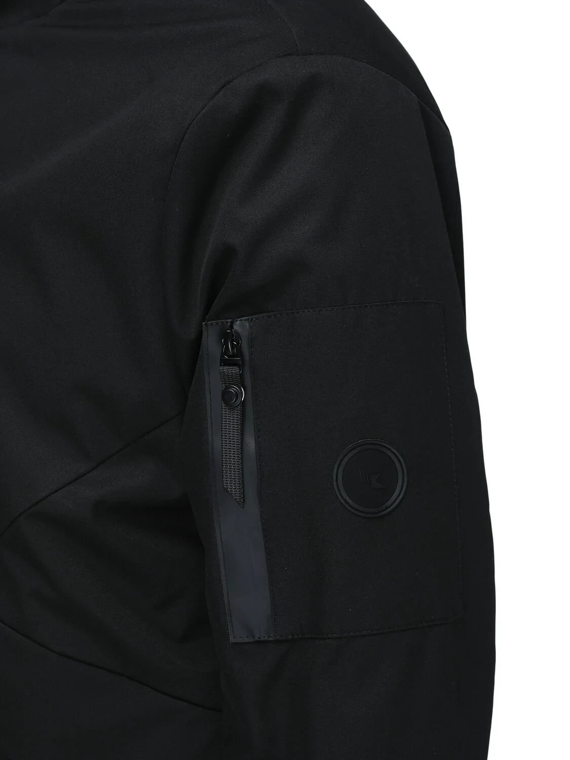 Siyah Regular Fit Kapüşonlu Casual Dokuma Kaban - 4