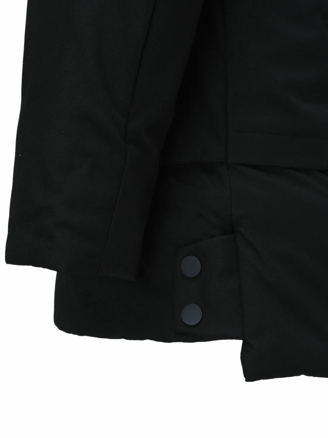 Siyah Regular Fit Kapüşonlu Casual Dokuma Kaban - 5